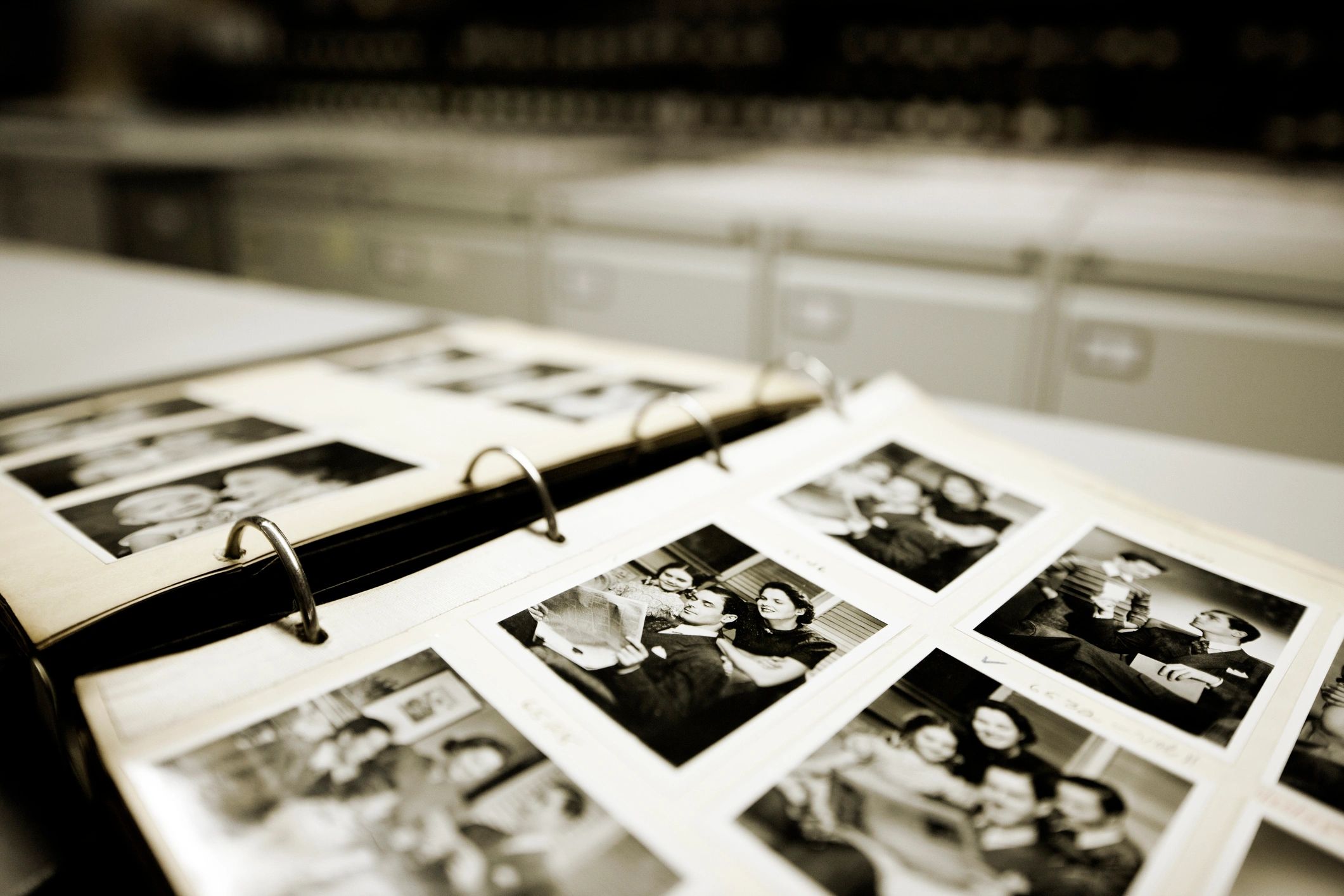 Collection of vintage family portraits preserved for future generations